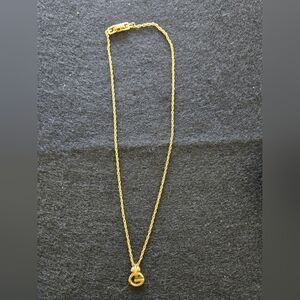 Authentic GIVENCHY G Logo Gold Necklace with Pendant